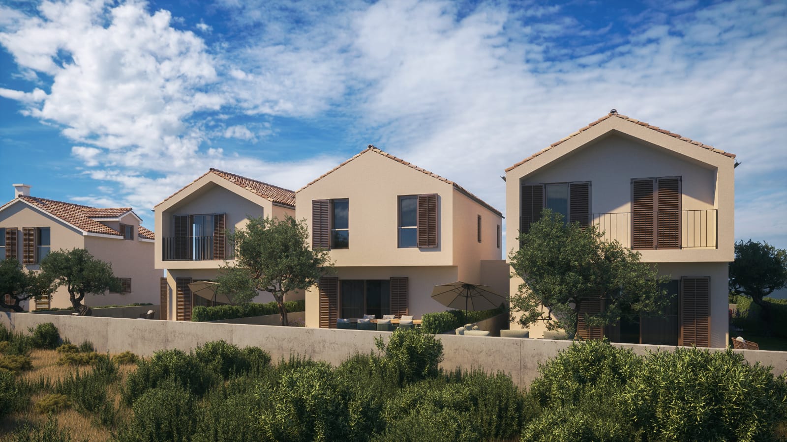 Two-bedroom apartment in a new building with three bedrooms