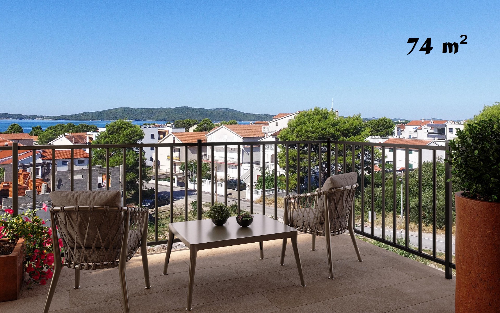 Prvi kat novogradnje dvosoban stan