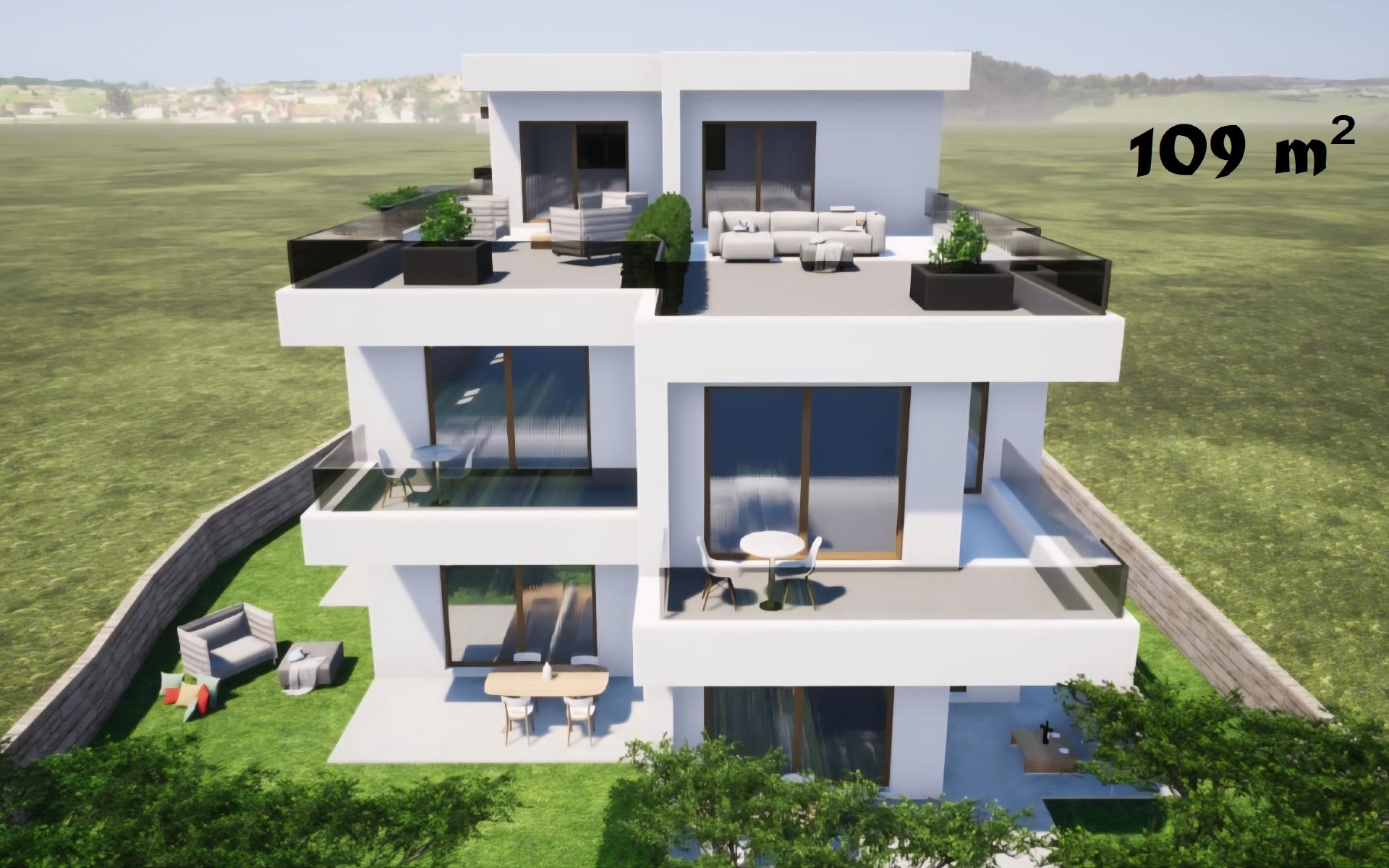 Dvoetažni stan sa krovnom terasom blizu plaže